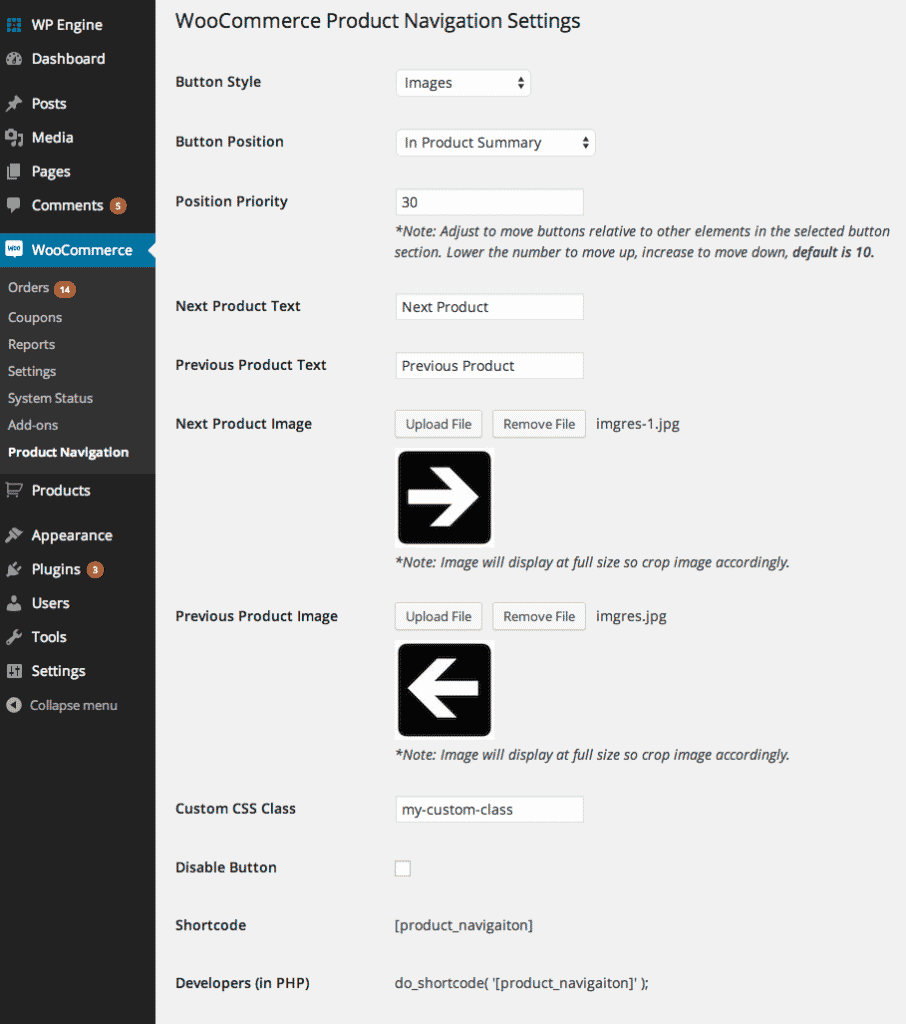 settings page 